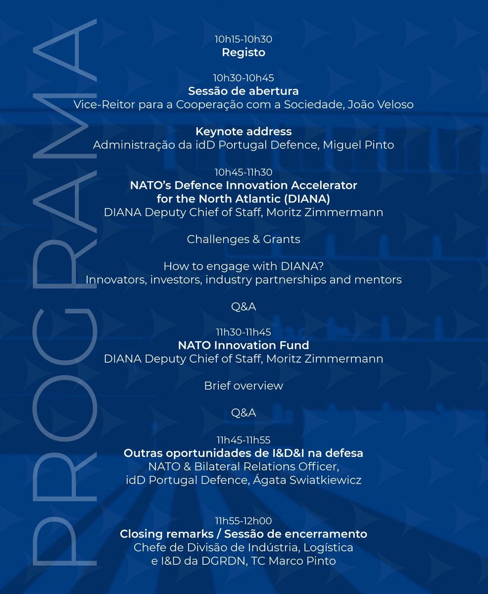 Programa - Oportunidades de financiamento para start-ups e PMEs