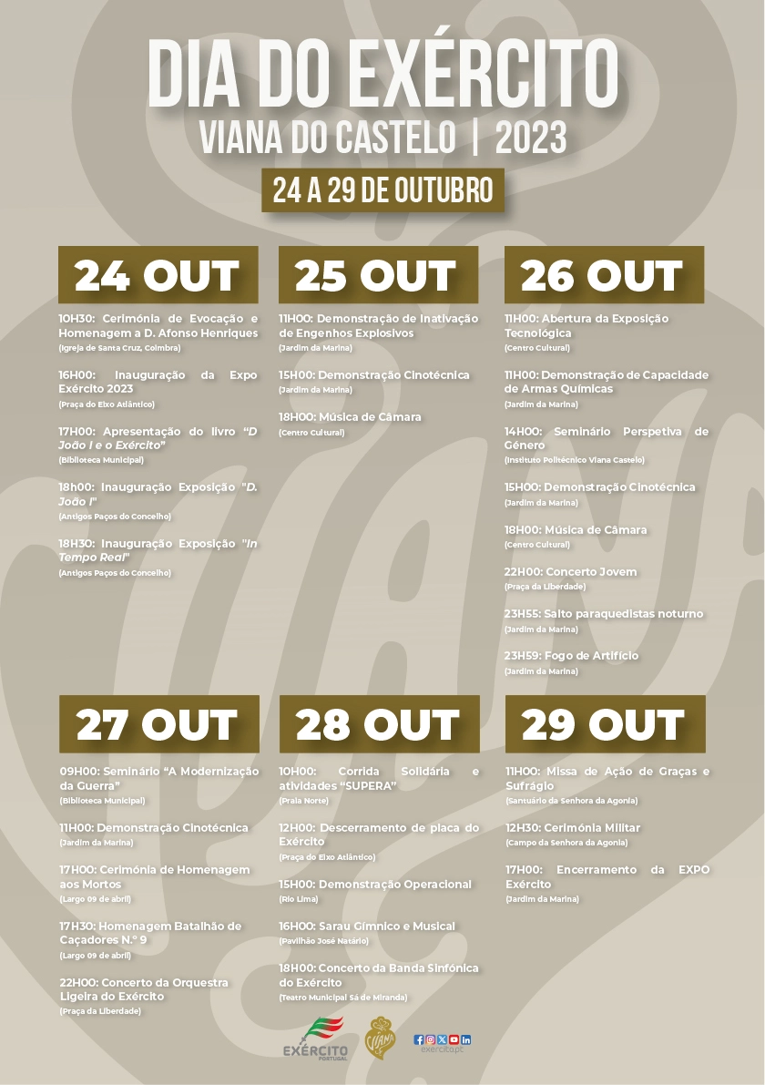 Programa Geral Dia do Exército Português 2023