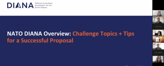 Webinar sobre os novos desafios NATO DIANA