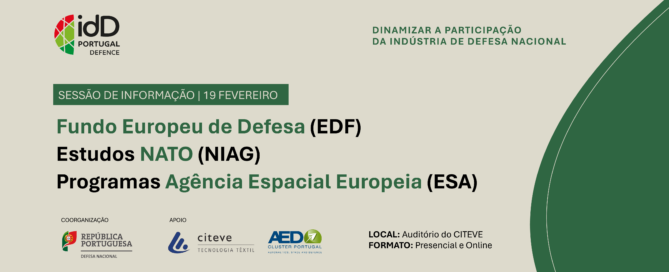 Sessão de Informação sobre o EDF, Estudos NIAG e Programas da ESA